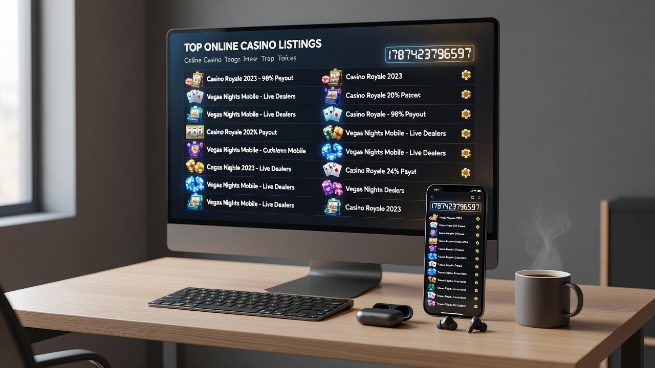 Mobile interface examples within online casino listings highlighting filter options for games and payments